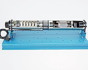 vertical submersible centrifugal well pump cutaway