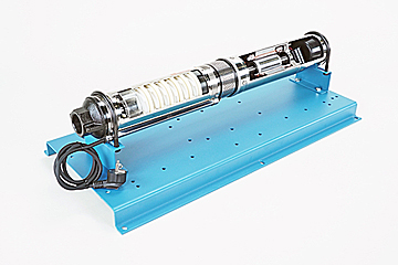 vertical submersible centrifugal well pump cutaway